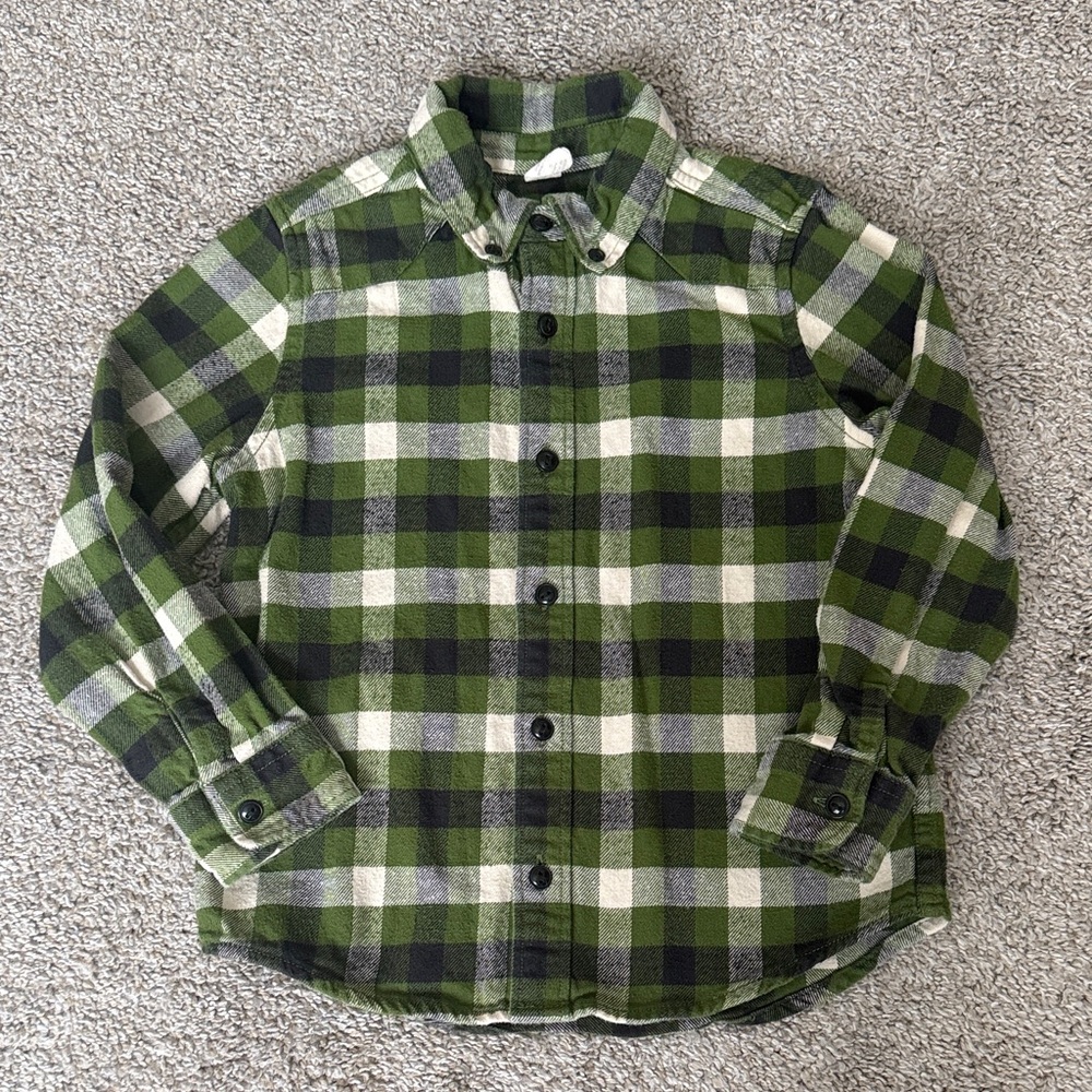 5/$25: GAP Kids Flannel Button Down Shirt